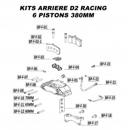 Pièces Détachées pour Kits Arrière - 6 Pistons 380 mm